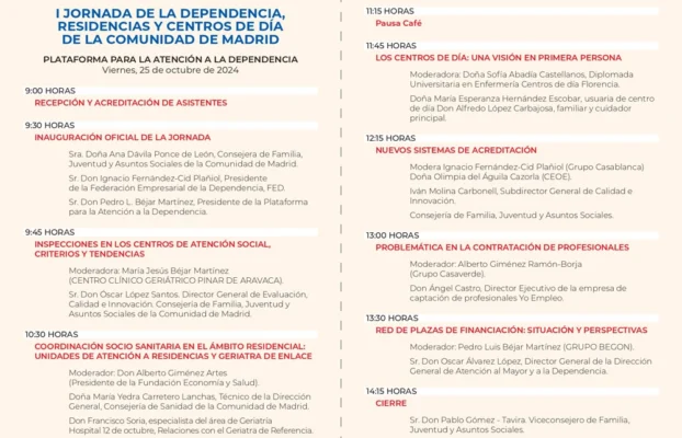 Grupo BEGON participa en la 1ª Jornada de la Dependencia, Residencias y Centros de Día de la Comunidad de Madrid.